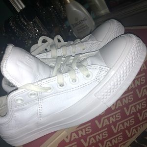 Converse All Star White Leather Sneakers